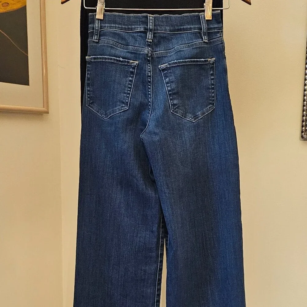 Frame Le Slim Palazzo jeans, fitted hip, high-rise, wide-leg sz 25 NEW w/tags - Picture 2 of 14